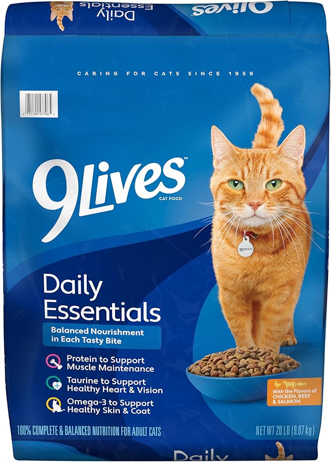 9Lives Daily Essentials Dry Cat Food, 20 Pound Bag