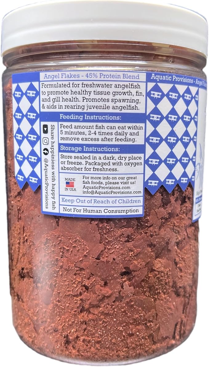 Angel Flakes Fish Food 3.5 oz, for Freshwater Angelfish