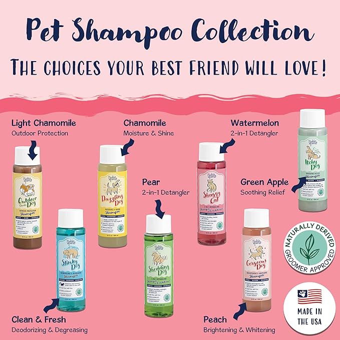 Bobbi Panter Cat Shampoo and Conditioner - Made in USA - All Natural 2-in-1 Formula for Reducing Shedding & Dander - Concentrated 10:1 for Professional Groomers - Watermelon Scent, 13 Oz (Case of 12)