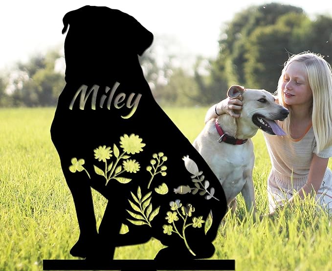 Personalized Dog Memorial Sign, Dog Grave Marker, in Memorial of Dog, Dog Loss Gift, Dog Name Sign Pet Sympathy Gift