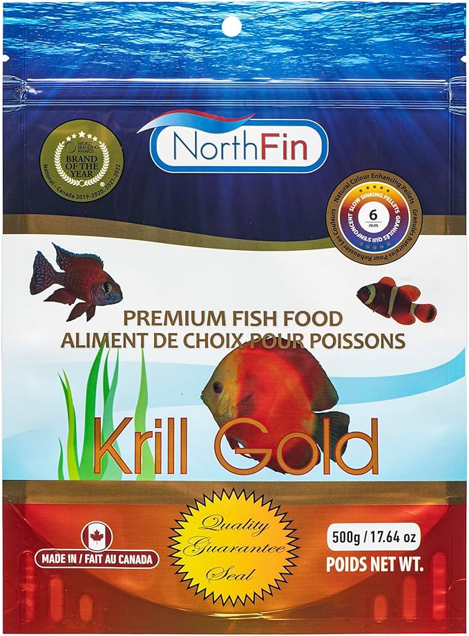 Northfin Fish Food Krill Formula Slow Sinking Pellets (6mm 500g)