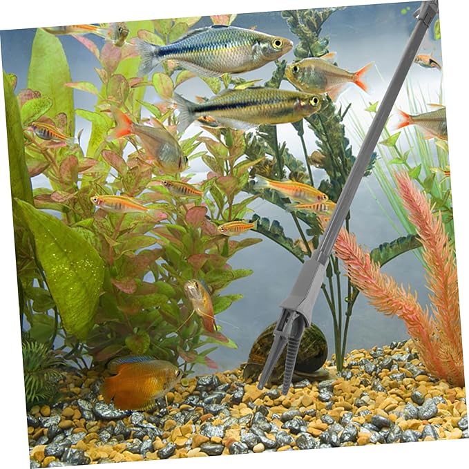 Happyyami 3pcs Terrarium Tools Long Feeding Tongs for Aquarium Cleaning Durable Non-slip Tweezers for Fish Tank Supplies Ergonomic Aquarium Accessory Easy to Use