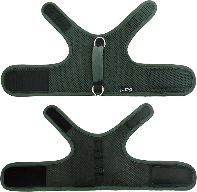 Cat Harness and Leash for Walking Escape Proof Breathable Mesh Fabric, Solid Green, Medium, Adjustable Cat Walking Jackets with Handle, Padded Stylish Cat Vest
