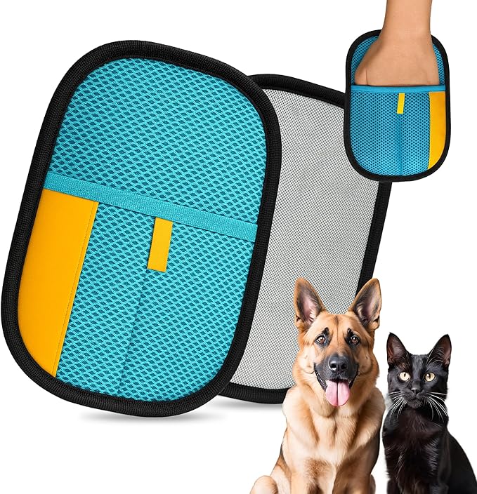 Uproot Clean Pet Hair Removal Glove for Cats & Dogs: Infinitely-Reusable Electrostatic Pet Hair Remover Glove for Any Fabric - Cleans Furniture, Clothes, Car Upholstery, & More