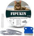 Natural Flea Collar for Cats | High‑Rated Plant‑Based Protection, 8‑Month Waterproof Formula | Includes Grooming Comb & Tick Removal Tool