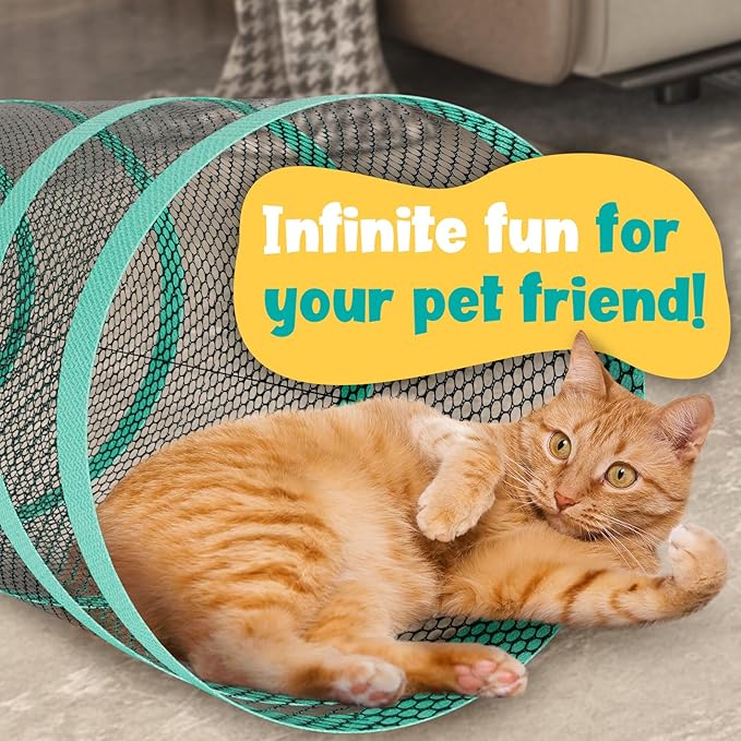 Outdoor Cat Enclosure with Tunnel - Portable Catio Outdoor Cat Tent for Camping Travel Trip - Outside Cat Playpen for Small Animals and Kittens