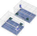20" Stackable Flight Bird Cage, Designed for Parakeets & Multiple Bird Species, with Slide-Out Tray & Convenient Handle, for Cockatiels, Conures, Lovebirds, Canaries, & More, White Aviary（2PCS）