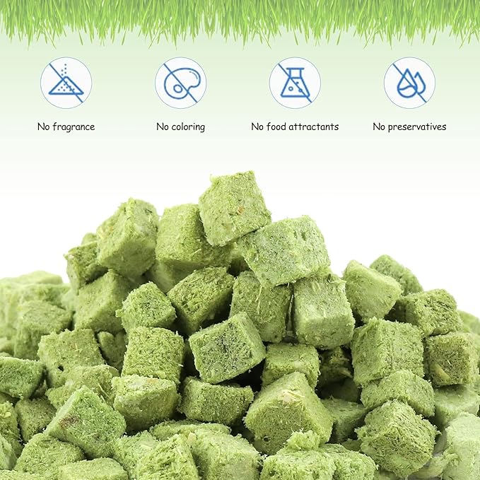 HavenJanny 60g Cat Grass Treats for Indoor Cats, Freezed Dried Cat Grass Teething Stick Snacks for Cats, Edible Feline Chew Toys for Hairball Control and Oral Health