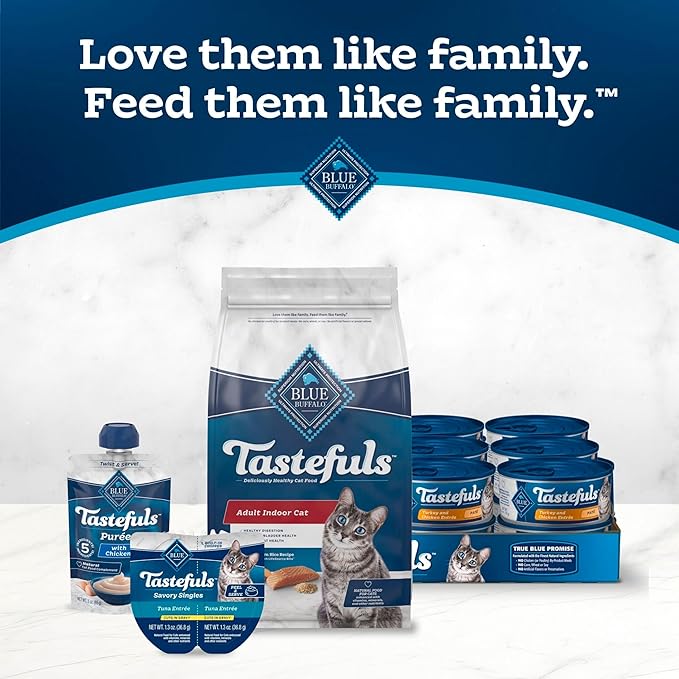 Blue Buffalo Tastefuls Natural Dry Food for Adult Indoor Cats, Salmon & Brown Rice Recipe, 5-lb. Resealable Bag
