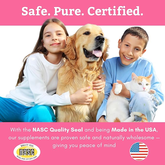 Wholistic Pet Organics Probiotics for Dogs with Digestive Enzymes & Prebiotic Fiber - 4 Oz - Daily Cat & Dog Probiotics for Digestive Health, Anti Diarrhea & Gut Support - Cat Probiotic - 113 Scoops