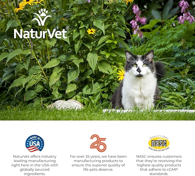 NaturVet Hemp Allergy Aid Plus Hemp Seed Soft Chews for Cats, 60 ct, Made in The USA