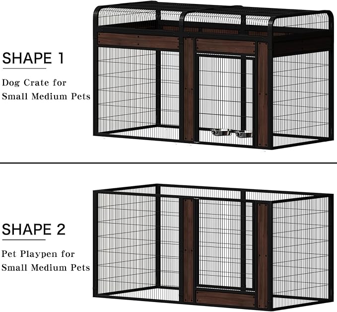 Large Bird Cage for Parakeets Outdoor Bird Aviary Parrot Cage with Perch, Birdcage for Macaws Canaries Parrots Budgie Lovebirds-Black (2 Box Set)