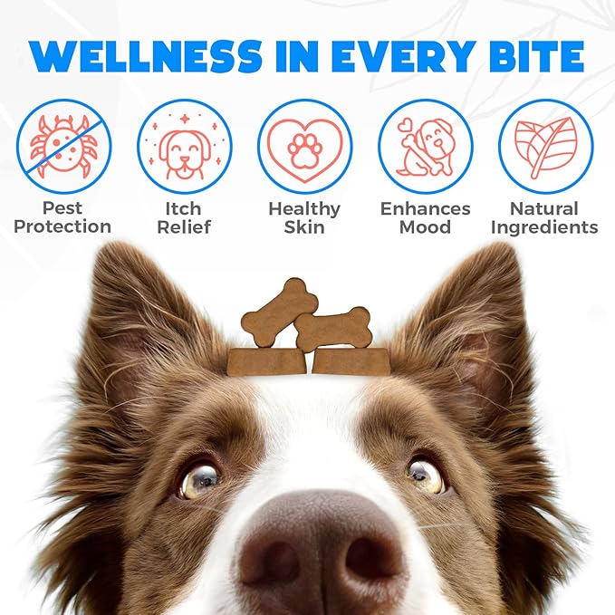 Flea and Tick Prevention Chewables for Dogs - 150 Chews - Beef Flavor - Vet-Approved Oral Treatment for Tick & Flea Control - US-Made for Dogs