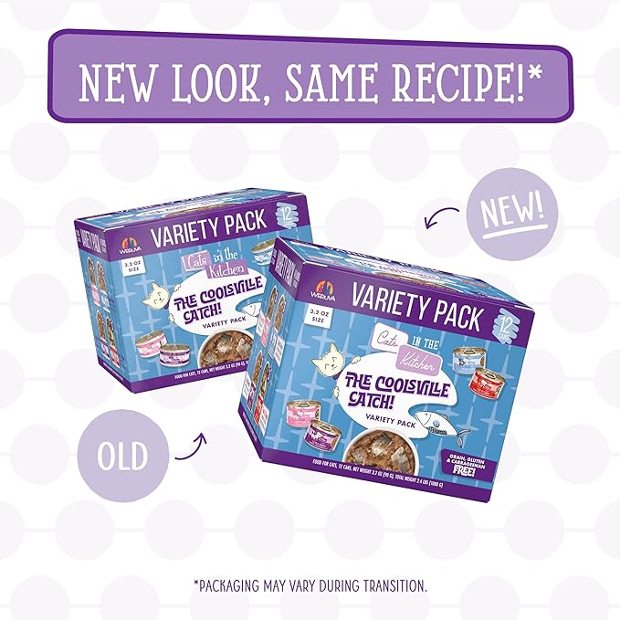 Weruva Cats in The Kitchen, The Coolsville Catch! Variety Pack, 3.2oz Can (Pack of 12)