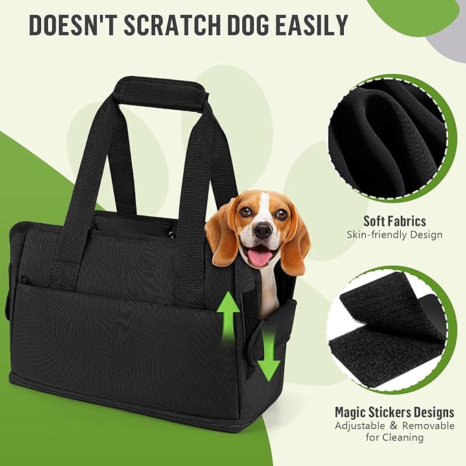 Dog Carrying Bag, Dog Purse Carrier for Small Dogs Sling Tote, Expandable Soft Pet Dog Carrier Bag for Under 15LB Cat Puppy, Dog Purses for Women Traveling or Gifts for Friends