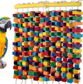 23 Inch Extra Large Bird Toy, Colorful Natural Chew Wood Blocks Hanging Parrot Tearing Toys, Birds Cage Accessories for Macaws, Amazon Parrots, African Grey, Cockatoos