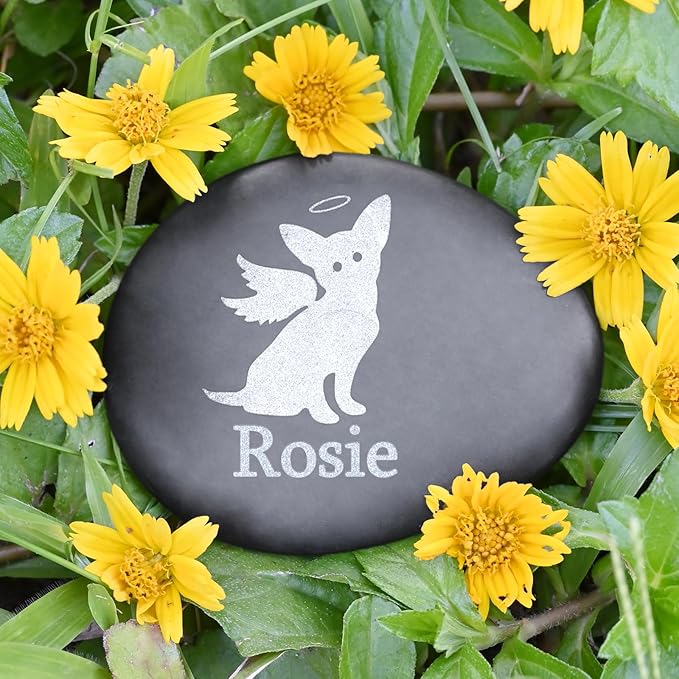 Pet Memorial Stones - Personalized Loss of Dog Sympathy Gifts - Dog Memorial Headstone - Pet Remembrance Gifts - Dog Memorial Gifts for Loss of Dog - Dog Passed Away Gifts - in Memory of Dog
