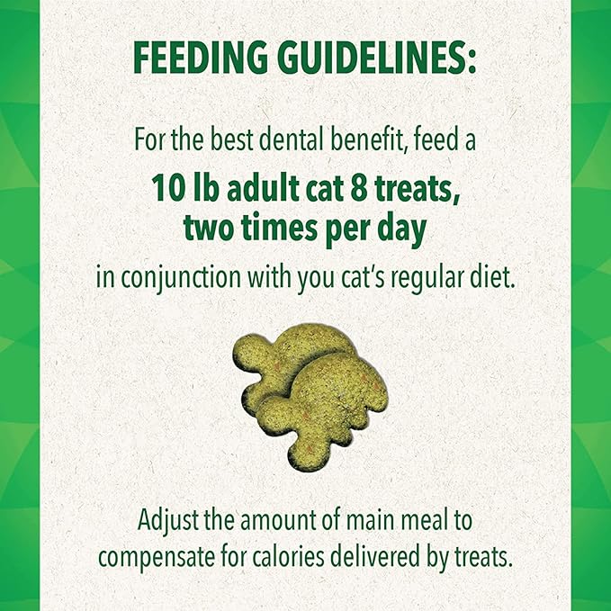 Greenies (4 Pack Feline Dental Cat Treat Variety Bundle 4 Flavors - 2.1oz Each Bag