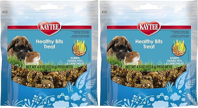 Kaytee Healthy Bits Treat Rabbit and Guinea Pig 4.5 oz,(Pack of 2)