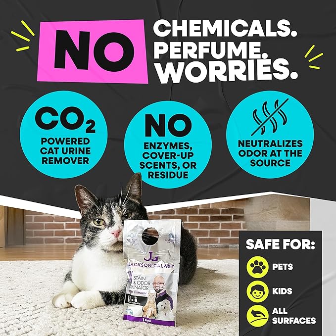 Jackson Galaxy: EX Stain & Odor Eliminator - Pet Urine Remover - 2pk Refill Tablets - 50% More Mojo - Eliminates Pet Stains & Odors Quickly - Works On Multiple Surfaces - Non-Toxic Formula