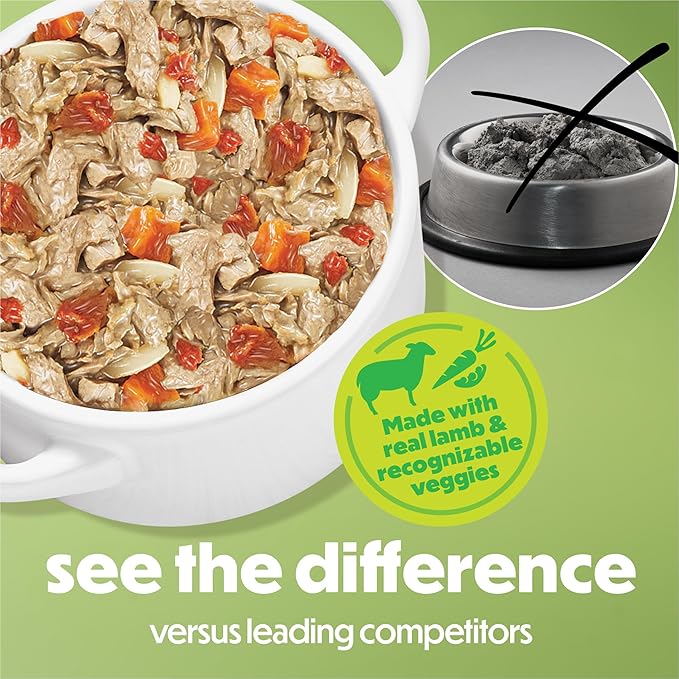 Purina Beneful Freshly Prepared Blends Wet Dog Food With Lamb, Brown Rice, Carrots and Tomatoes - (Pack of 8) 10 oz. Tubs