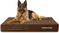 The Dog’s Bed Orthopedic Memory Foam Dog Bed Mattress, Plush Fabric, Brown Plush, XL, 6-Inch