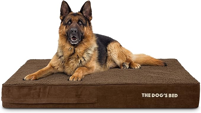 The Dog’s Bed Orthopedic Memory Foam Dog Bed Mattress, Plush Fabric, Brown Plush, XL, 6-Inch