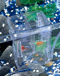 Pawfly Aquarium Breeder Box - Transparent Plastic, Incubator for Fish Fry, Hatchery & Isolation Box for Aggressive Fish & Shrimp