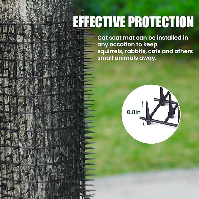 Cat Scat Mat with Spikes 13FT Cat Deterrent Mats Plastic Scat Mat for Dogs and Cats Spike Deterrent