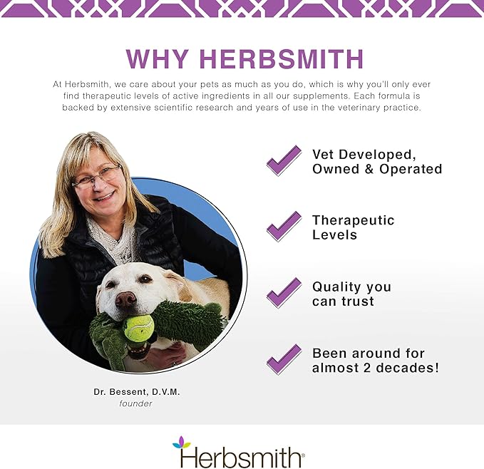 Herbsmith Sound Dog Viscosity Advanced Joint Support For Dogs, 60 Count Small