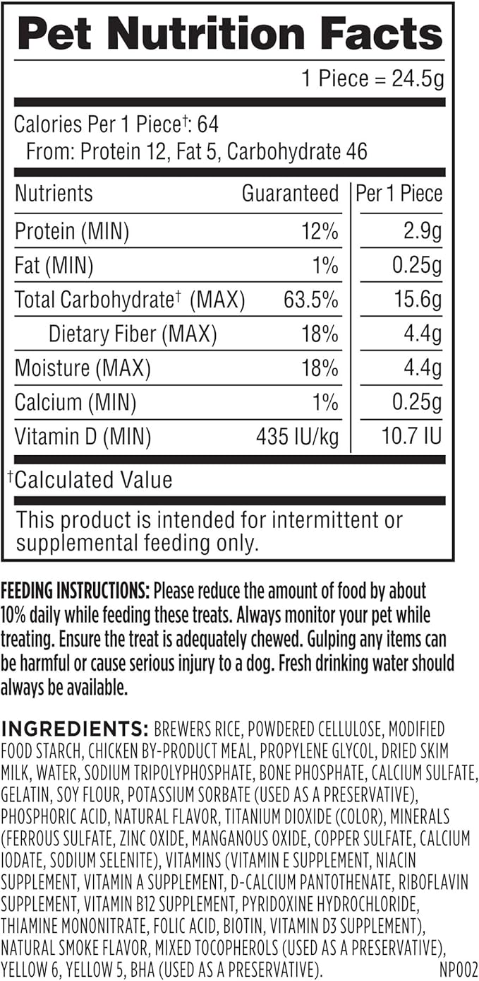 Milk-Bone Original Brushing Chews, Small/ Medium Daily Dental Dog Treats, 9 Count (Pack of 5) Scrubbing Action Helps Clean Teeth