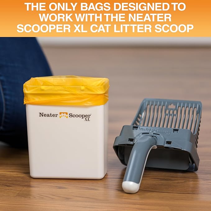 Neater Pets Neater Scooper XL Size Extra-Capacity Waste Bags, Refill Bags for Neater Scooper XL Cat Litter Scoop, Lavender Scent (12 Rolls, 180 Count)