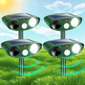 Upgraded Solar Animal Repellent Ultrasonic Animal Repeller Outdoor Deer Repellent Devices Waterproof with Motion Detection Cat Deterrent Dog Rabbit Raccoon Squirrel Skunk Repellent for Yard Garden