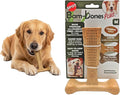SPOT Bam-Bones Plus T-Bone, Bamboo Fiber & Nylon Dog Chew, Durable for Aggressive Chewers, Non-Splintering, for Adult Dogs & Teething Puppies Under 60lbs, 6in, Chicken Flavor