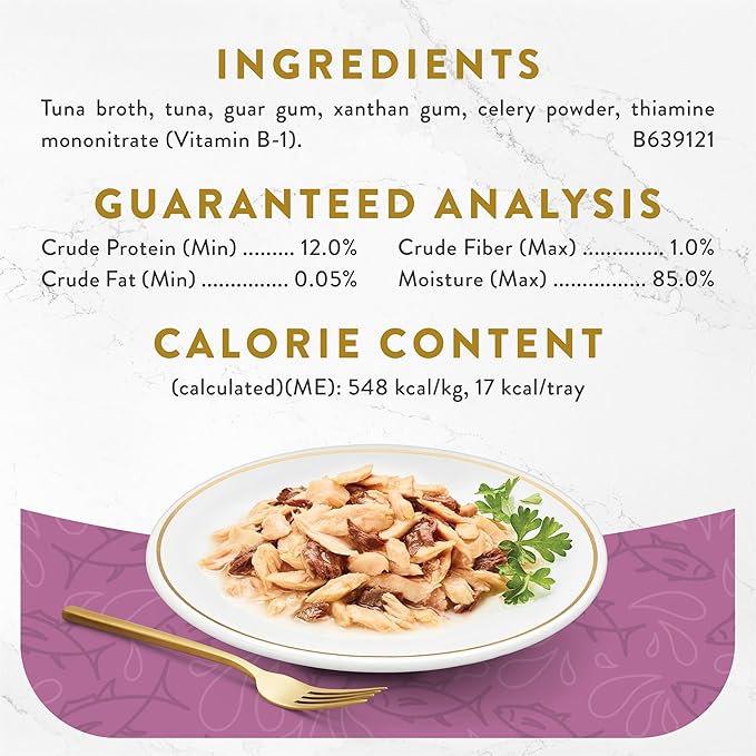 Fancy Feast Purina Appetizers Grain Free Cat Food Flaked Tongol Tuna Appetizer Lickable Cat Food Topper - 1.1 oz. Trays,(Pack of 20)