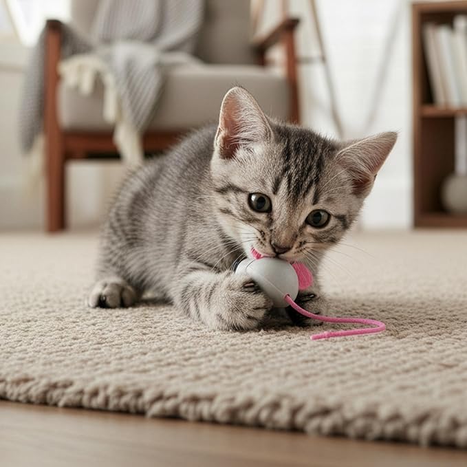 SmartyKat Marble Mouse Rolling Marble Cat Toy, Unpredictable Wobble Action for Solo Chase & Pounce for Cats & Kittens, One Size