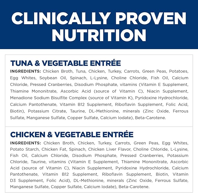 Hill's Science Diet Sensitive Stomach & Skin, Adult 1-6, Stomach & Skin Sensitivity Support, Wet Cat Food, Variety Pack: Chicken; Tuna Minced, 2.9 oz Can Variety Pack, Case of 12
