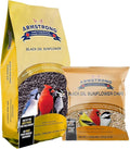 Armstrong Wild Bird Food Combo Pack – Black Oil Sunflower Bird Seed, 25 Pounds and Black Oil Sunflower Chips, 4 Pounds – Ideal for Outside Feeders