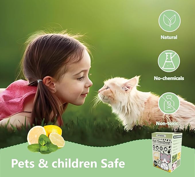 Outdoor Animal Deterrent Balls 12-Pack + 6 Bags – Peppermint & Lemongrass Repellent for Rabbits, Rats, Squirrels, Stop Digging & Chewing in Garden, Yard, Plants