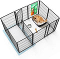 FXW Homeplus Unleashed Indoor Dog Playpen - Stress-Free and Safe Play, Heavy Duty 40 Inch 12 Panels with Connectors (Pack of 2) for Puppy and Small Dogs, Black│Patented