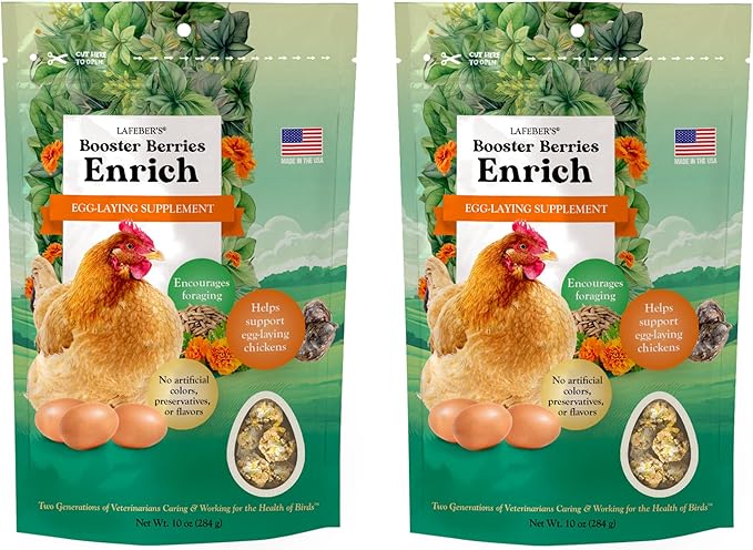 LAFEBER'S Booster Berries Enrich Chicken Supplement, for Chickens (10oz Pack of 2)
