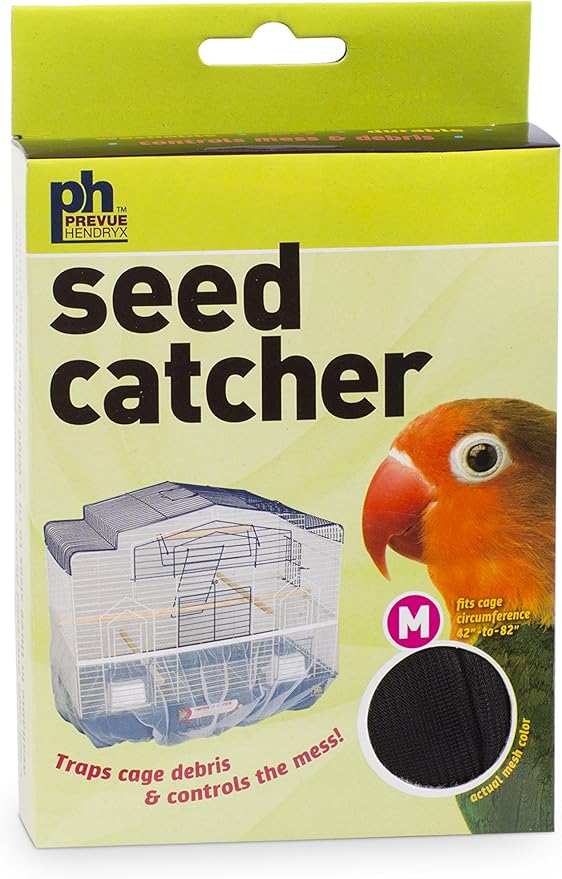 Prevue Pet Products 821B Mesh Bird Seed Catcher, Black, Medium/8"