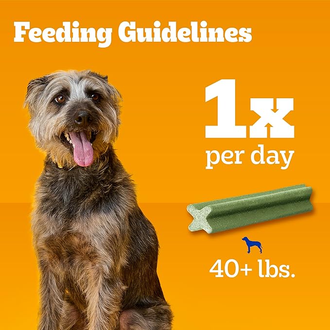 Pedigree Dentastix Dog Dental Treats, Large Breed Dog Treats, Fresh Flavor, 1.46 lb. Bag (28 Treats Total)