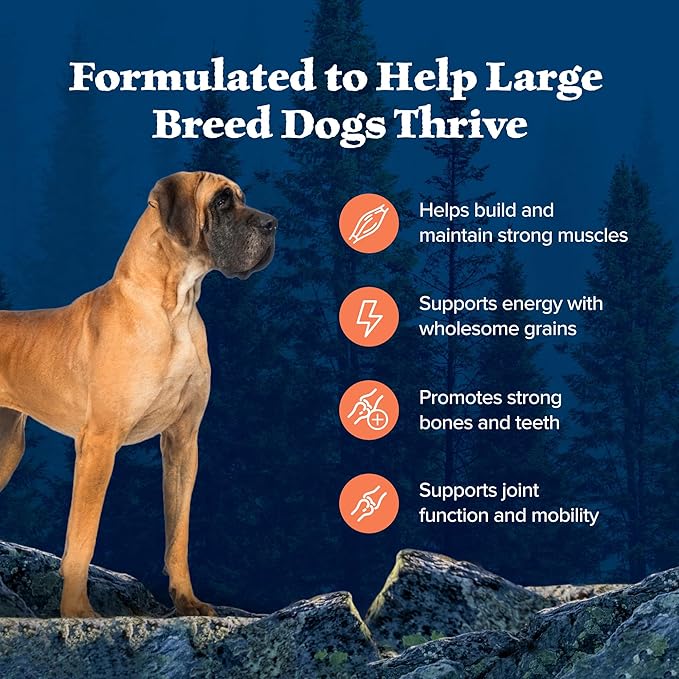 Blue Buffalo Wilderness Large Breed Natural High-Protein Adult Dry Dog Food with Wholesome Grains, Chicken, 24-lb. Bag