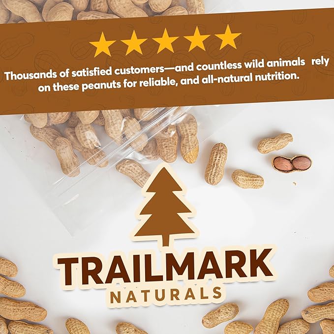 8 LB - Raw Peanuts For Squirrels, Raw In Shell Peanuts For Birds and Wildlife- Squirrel Food, Wild Bird Seed - Grown in The USA