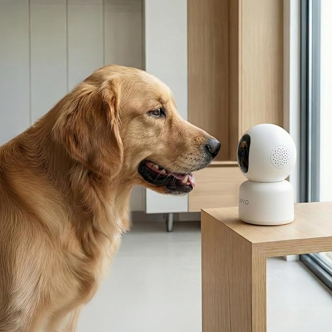 Pet Vision 360 – Smart Indoor Pet Camera with Pan & Tilt View, 1080p HD, Auto Motion Tracking, Two-Way Audio, Night Vision & App Control.