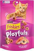 Purina Friskies Playfuls With Salmon and Shrimp Flavor Cat Treats - (Pack of 6) 6 oz. Pouches