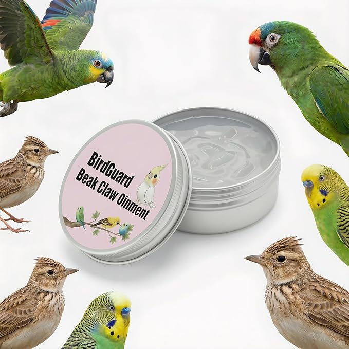 Parrot Beak Oil & Bird Feet Moisturizer – Ointment for Dry Skin, Beak Care & Claw Repair for Budgies, Cockatiels for Peeling, Flaky, Cracked Beaks and Rough, Dry Claws