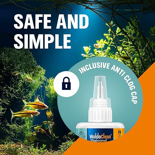 WoldoClean Aquarium Super Glue for mosses and Plants - for Freshwater and Saltwater Aquariums 50g