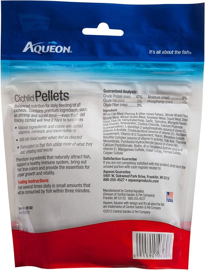 Aqueon Cichlid Food Mini 4.5 Ounces